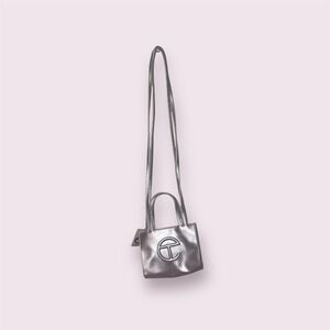 Telfar metallic silver crossbody ( d u p e)